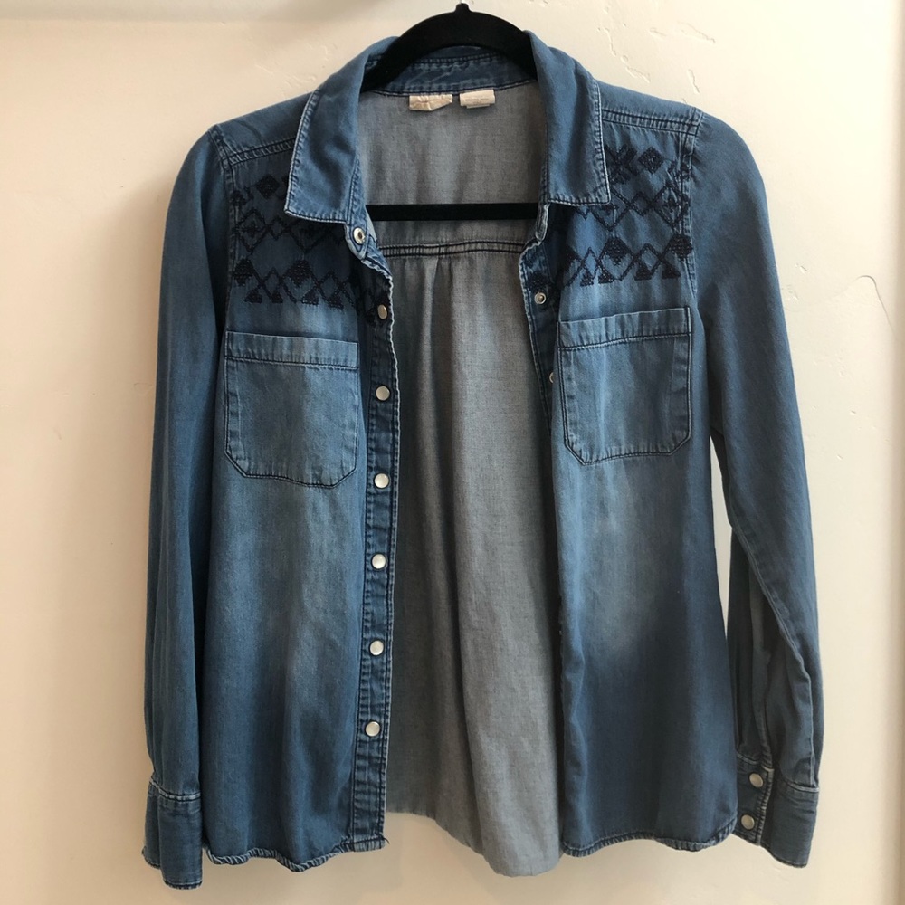 Denim button down shirt